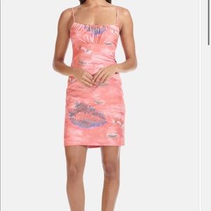 Staud bell ruched mini dress